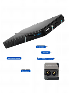 Пусковое зарядное устройство для аккумуляторов автомобиля 6000мА TDS TS-CAU53 Чёрное